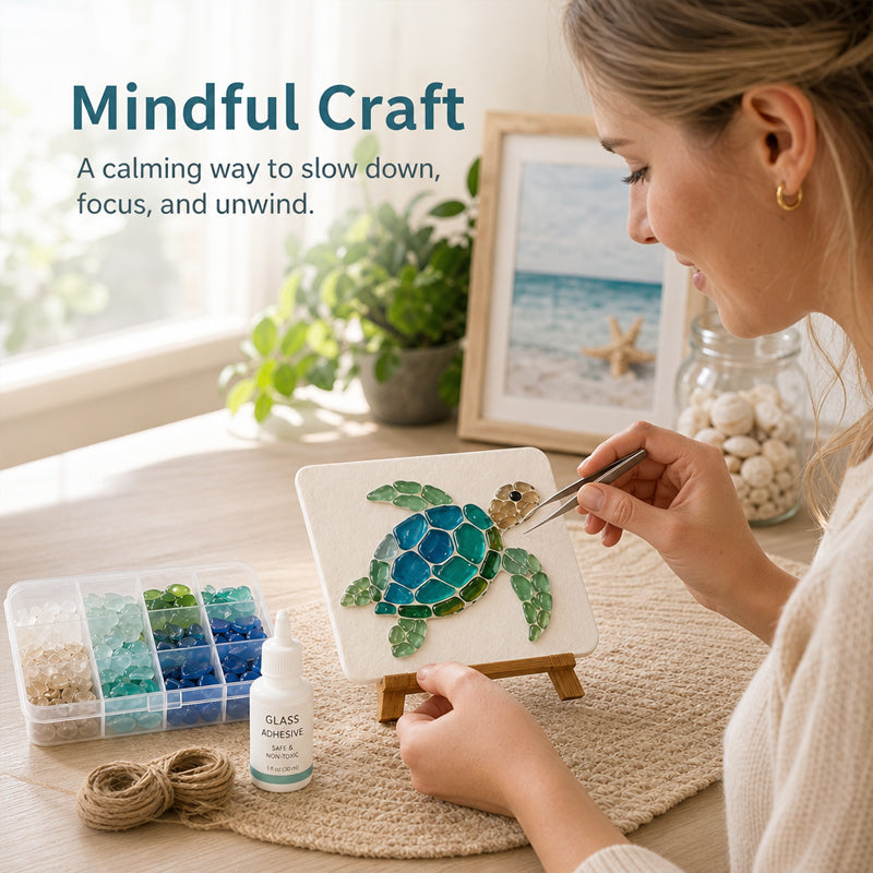 Sea Glass Art Kit – Create Stunning Mosaic Masterpiece