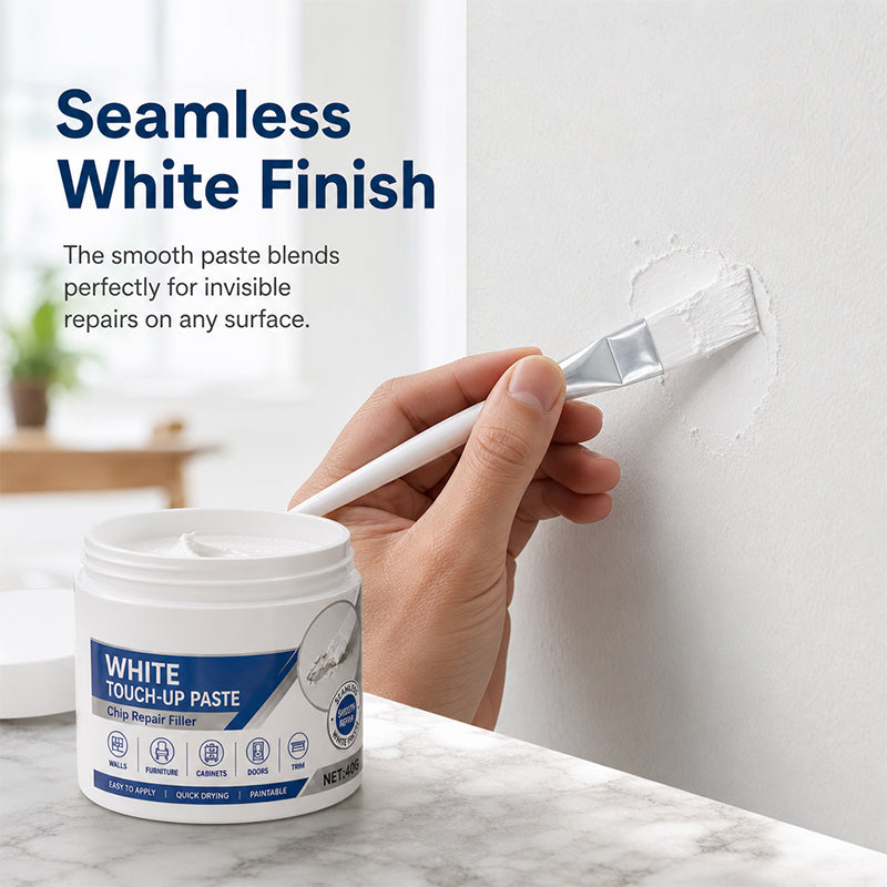 White Furniture Touch-Up Paste with Brush