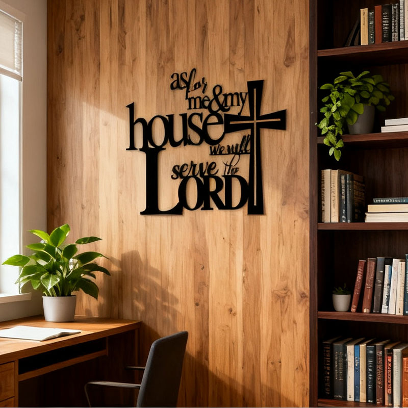 Hantverk i svart metall Väggdekoration