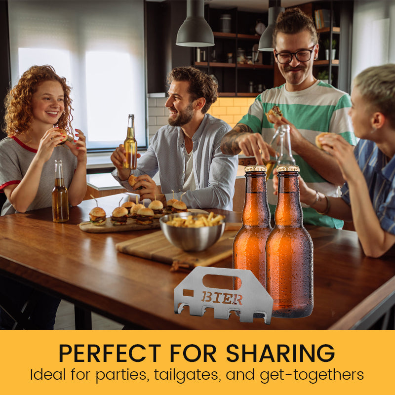 The Quad ölöppnare och ölhållare