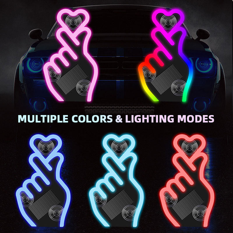Bilmonterad hjärtformad LED-omgivningsbelysning