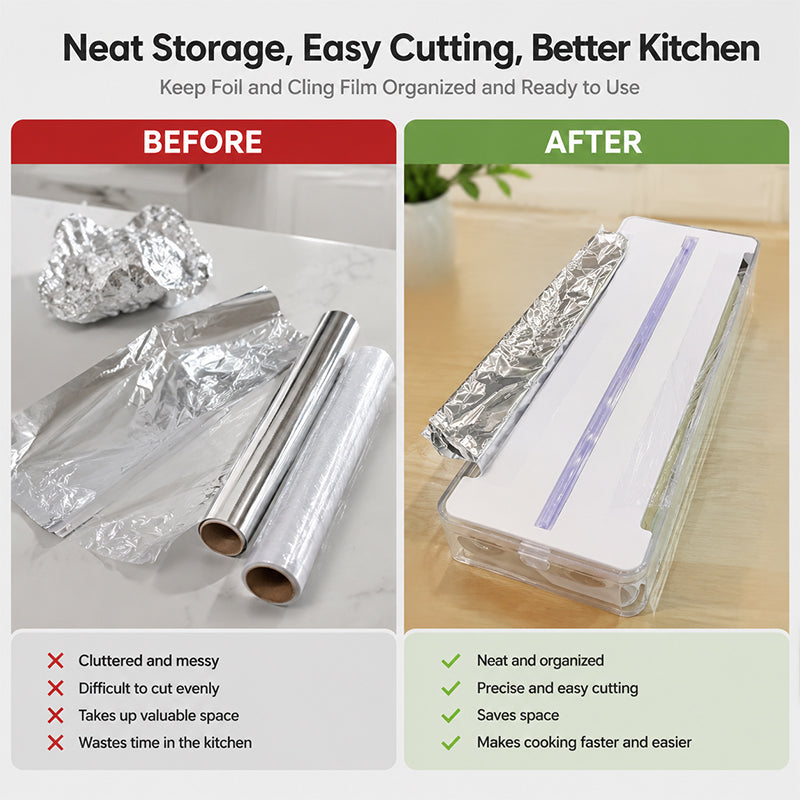 Förvaringslåda för aluminiumfolie, papper och plastfolie till köket 🍳