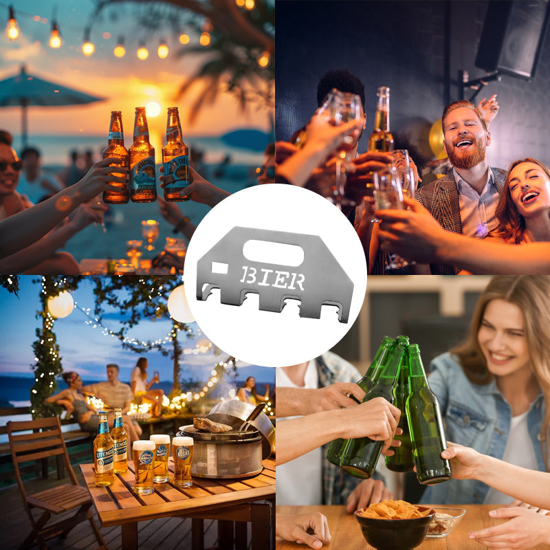 The Quad ölöppnare och ölhållare