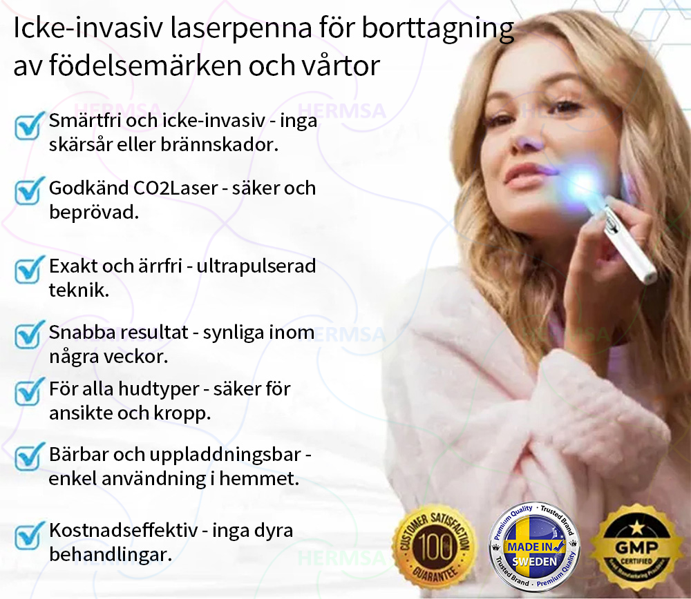 Hermsa® icke-invasiv laserpekare - borttagning av födelsemärken och vårtor