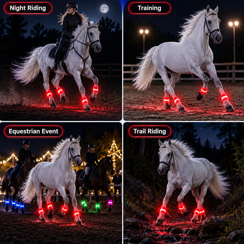 🐎✨ Light-Up Horse Riding Set – Be Seen After Dark on Evening Rides!