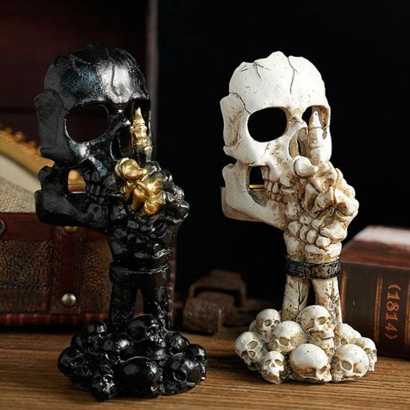 Halloween-Ornament,Ljusstakar I Harts🎃💀
