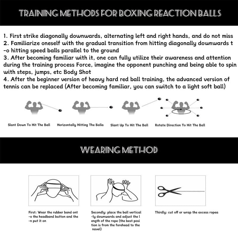 Boxing Reflex Ball mit verstellbarem Kopfband