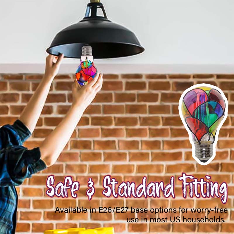 Handmålad DIY färgglad dekorativ glödlampa - festligt varmt LED-ljus 💡🎨