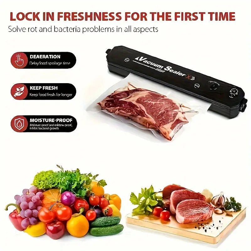 🥡 50% RABATT! 🎉 Matsparande Vakuumförslutare – Tätt Lock, Lång Hållbarhet & Enkel Att Använda 🍲📦