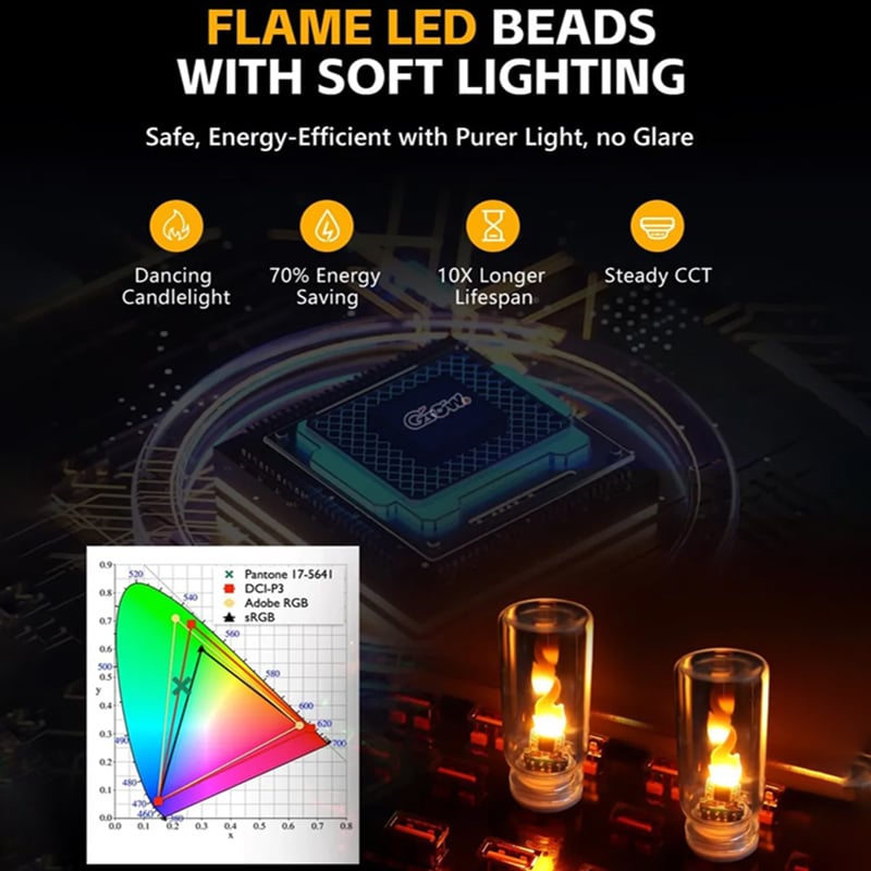 🔥USB-lampa med realistisk flamm