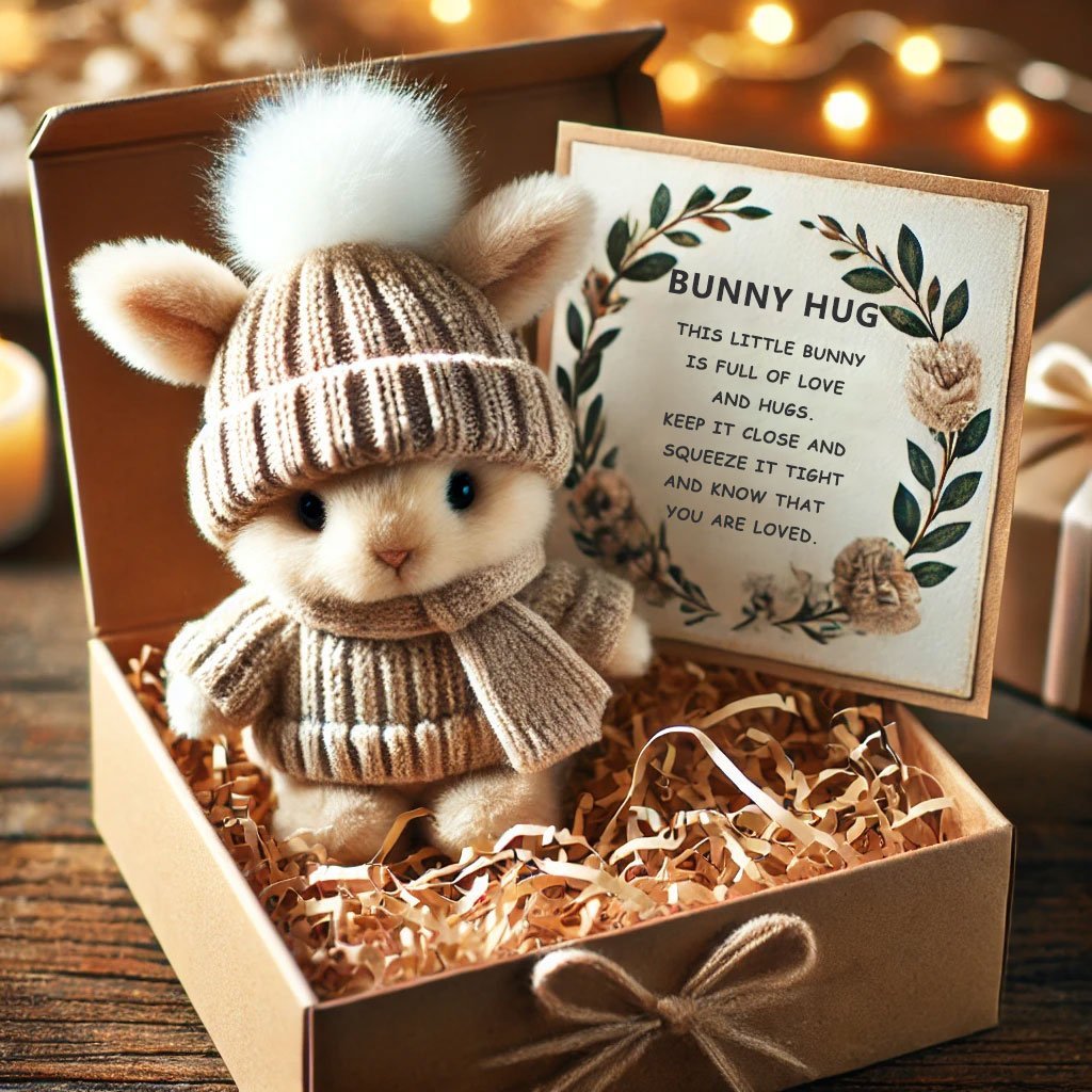 🎉Specialerbjudande🐇Handgjord mini-kanin som gosig påskpresent