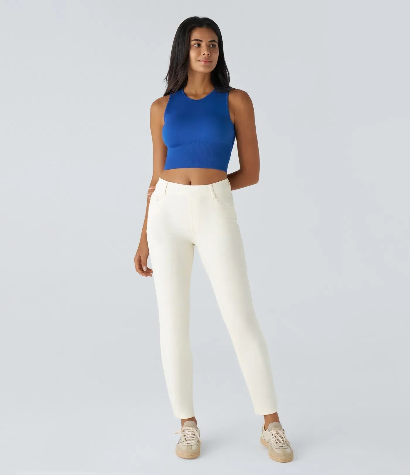 Elastische und bequeme Hose mit hoher Taille