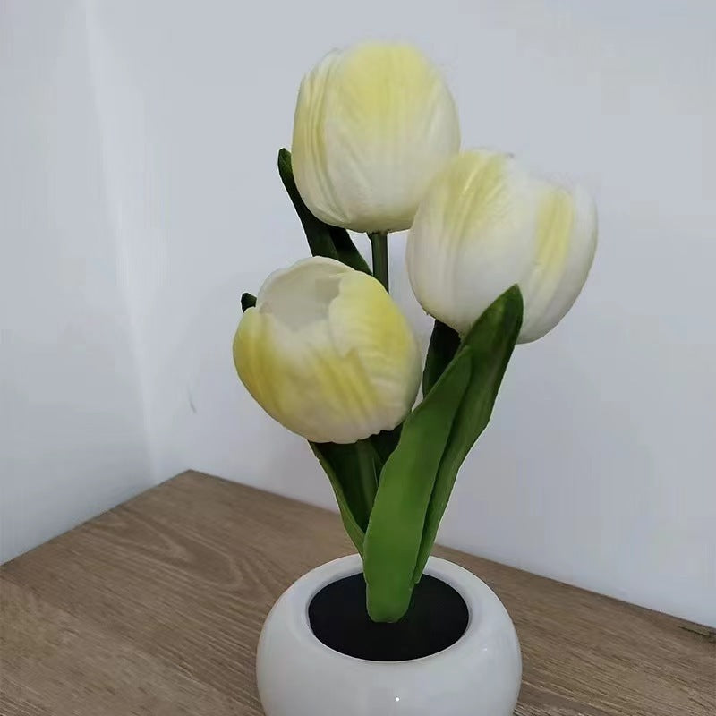 LED Tulpan Nattlampa Blomsterbordslampa🌷