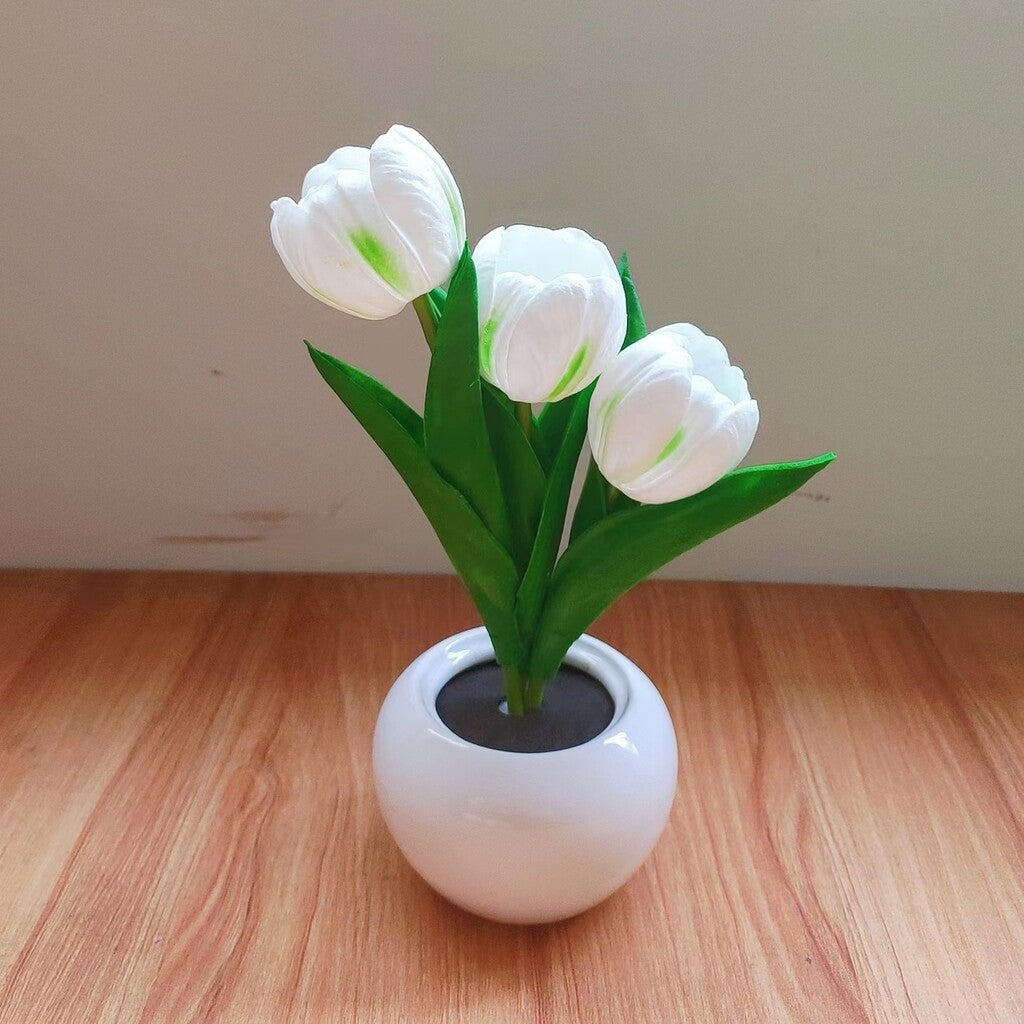 LED Tulpan Nattlampa Blomsterbordslampa🌷