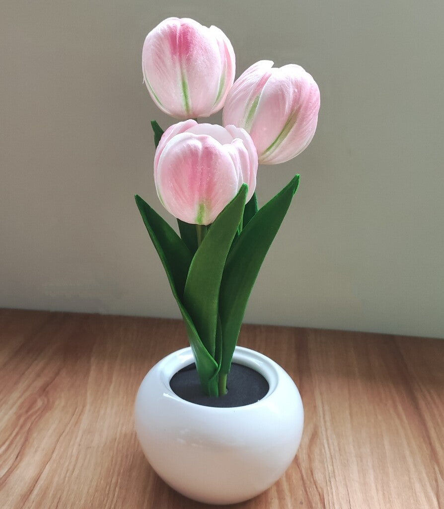 LED Tulpan Nattlampa Blomsterbordslampa🌷