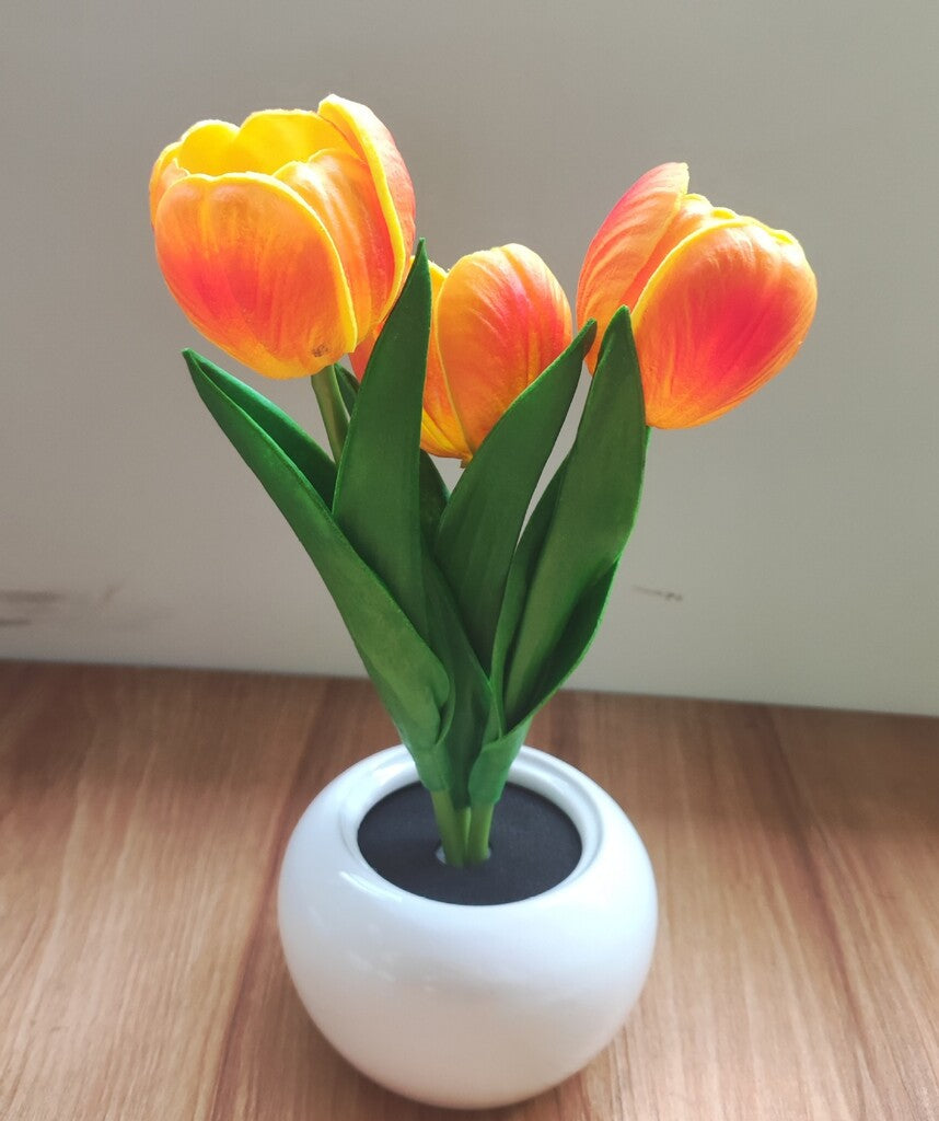 LED Tulpan Nattlampa Blomsterbordslampa🌷