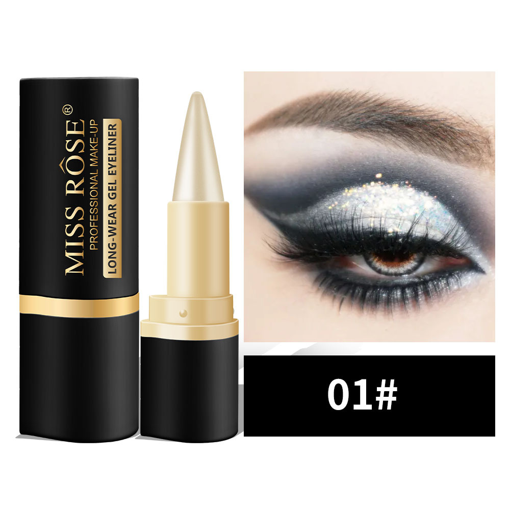 Naturlig svart, långvarig gel-eyeliner, vattentät, naturlig formula, säker och ofarlig, mild och lätt att ta bort.