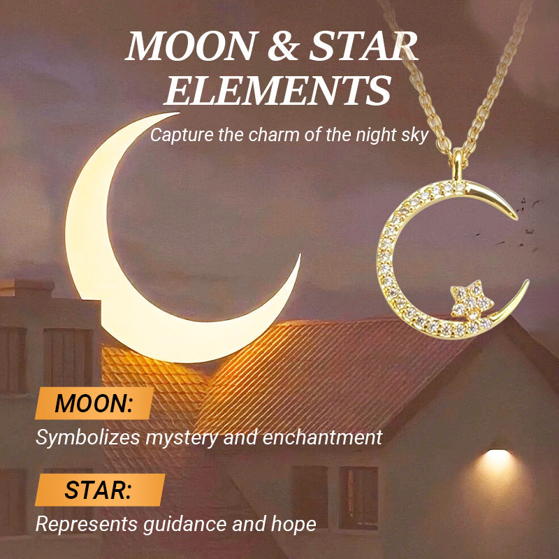 🎁 KÖP 1 FÅ 1 GRATIS! 🌙✨ Bright Night: Moon Star Necklace – Glow-in-the-Dark Elegance with Celestial Charm 💫🌌