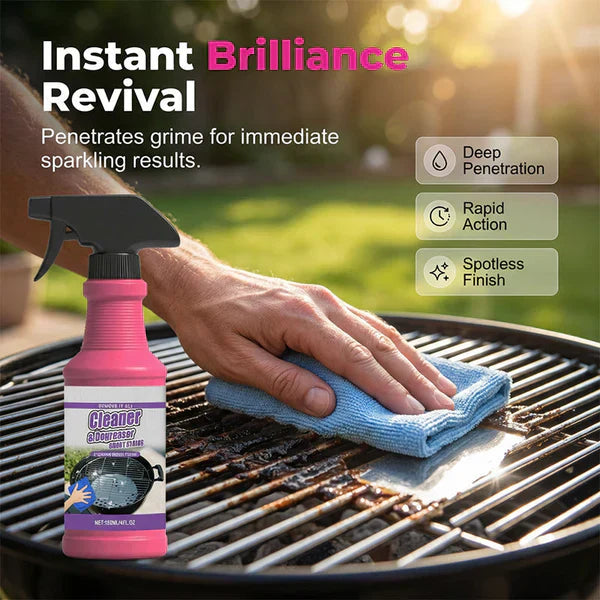 🌿Snabbverkande, kraftfull avfettningsspray för grillar