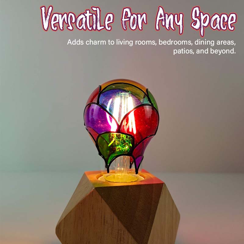 Handmålad DIY färgglad dekorativ glödlampa - festligt varmt LED-ljus 💡🎨