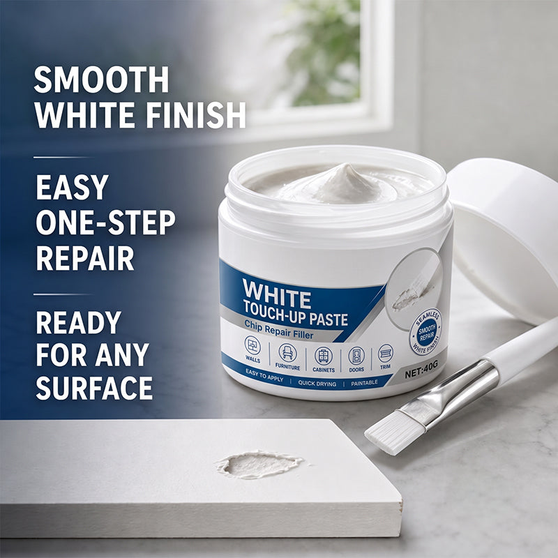 White Furniture Touch-Up Paste with Brush