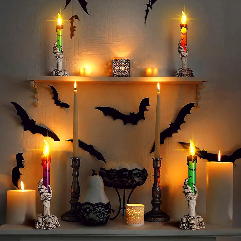 LED candle decoration shaped like a ghost hand for Halloween