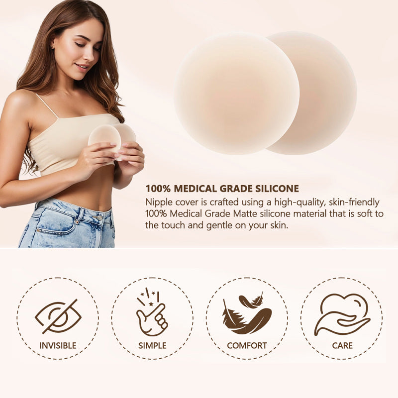 Ren silikon, tunn bröstklistermärke