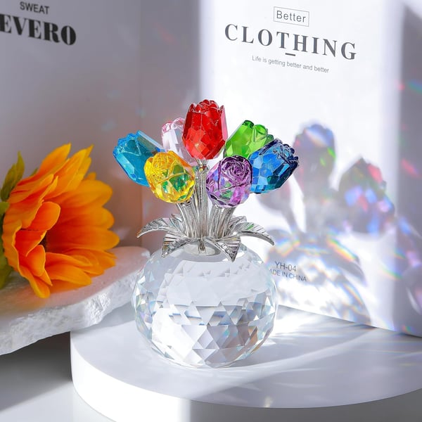 🌈✨ Kristallrosblommor - Kreativ heminredning ✨🌈