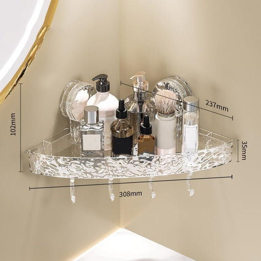 Leichtes, stanzfreies Aufbewahrungsregal im Luxusstil/Suction cup wall-mounted storage rack