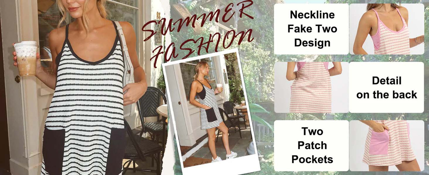 Ärmlös Sommarklänning Med Shorts För Kvinnor
