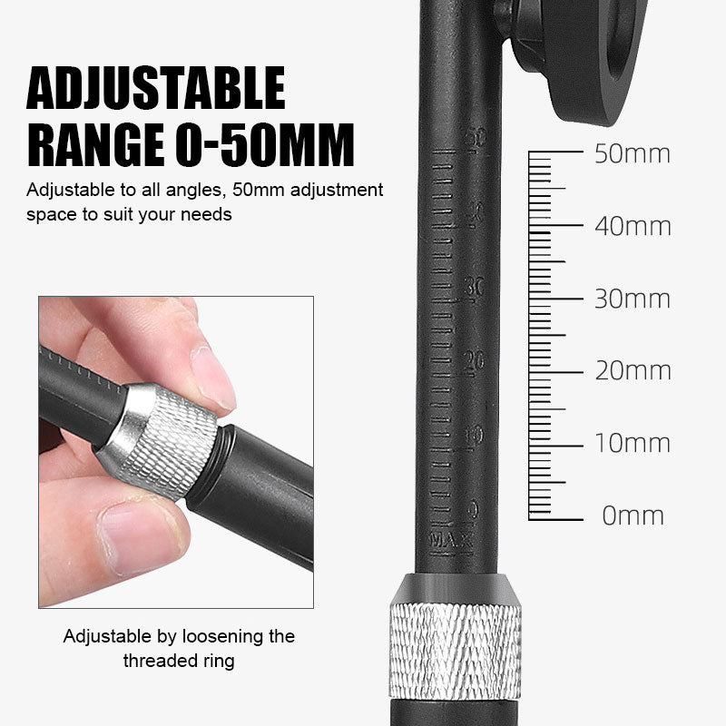 Utdragbar antireflex backspegel för cykel