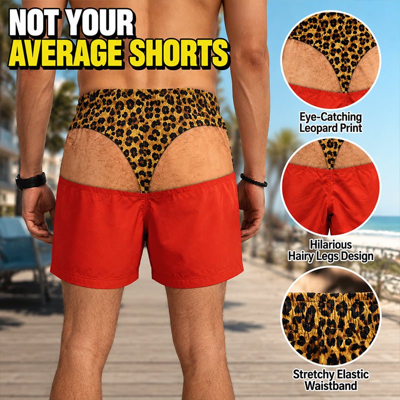 🩳 Strandshorts för män med leopardmönster