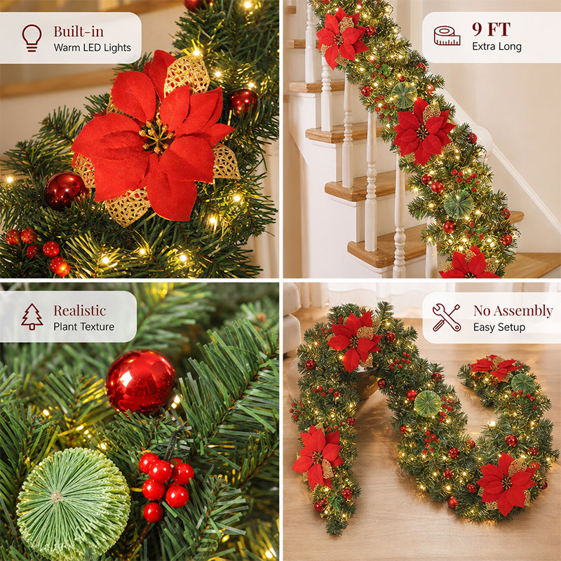 🎄 Christmas wreath made of pine needles for the door, the mantelpiece, and as a Christmas decoration for your home