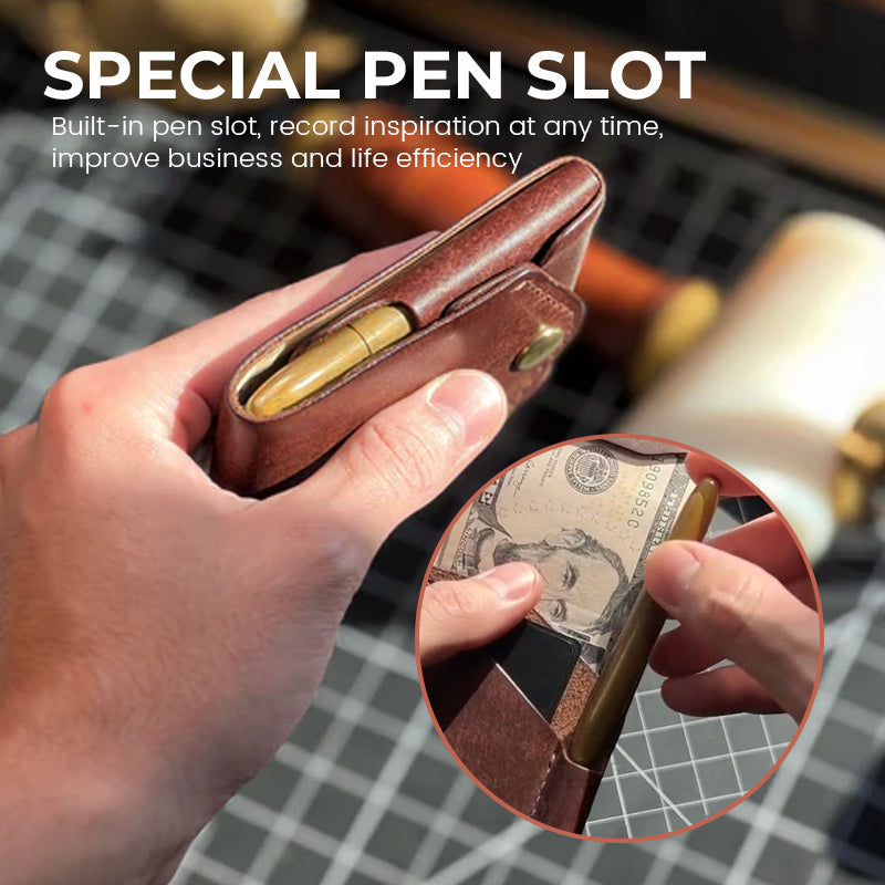 Vintage plånbok i läder