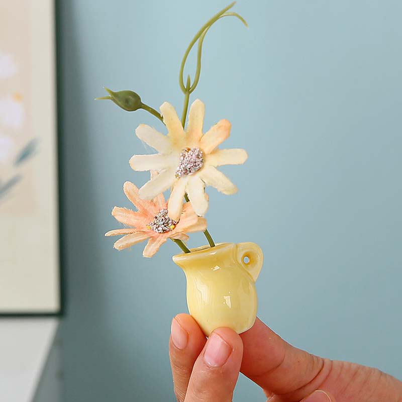 🌼 Keramiska minivaser som kylskåpsmagneter
