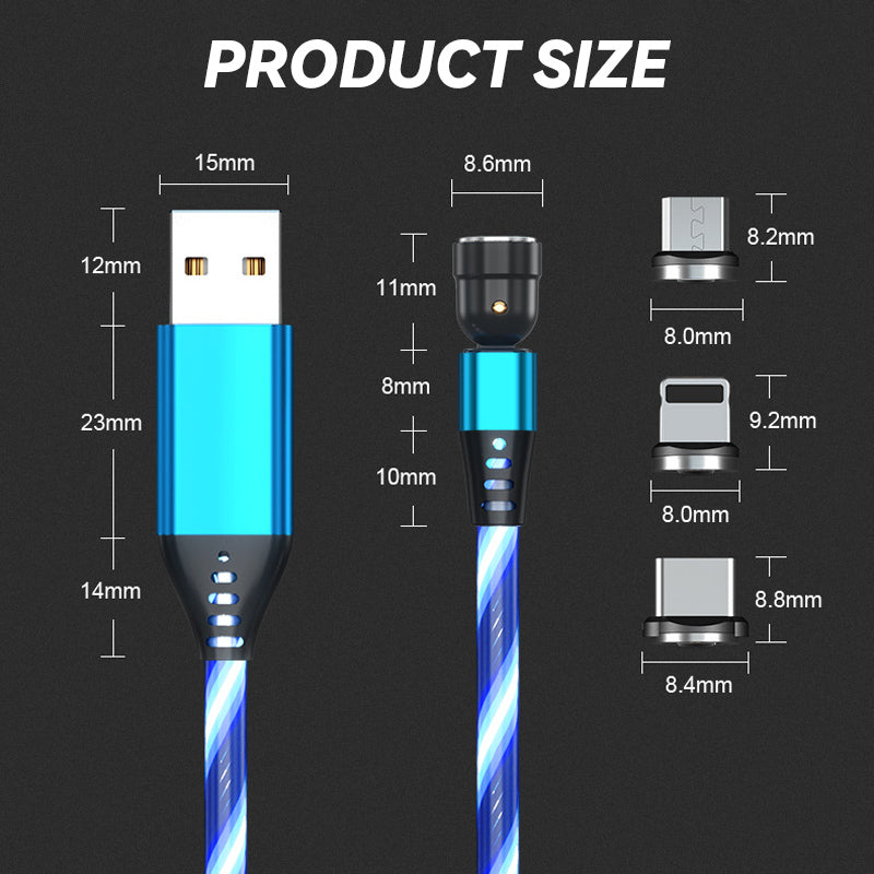 3-in-1 rotierendes magnetisches Streamer-Datenkabel