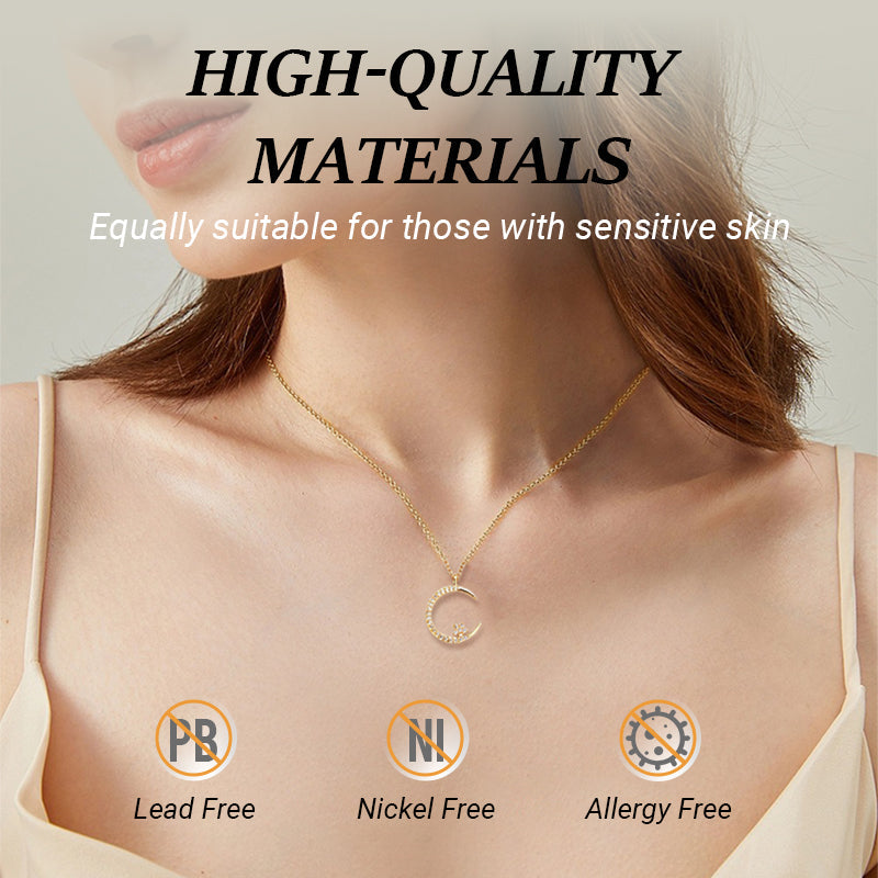 🎁 KÖP 1 FÅ 1 GRATIS! 🌙✨ Bright Night: Moon Star Necklace – Glow-in-the-Dark Elegance with Celestial Charm 💫🌌