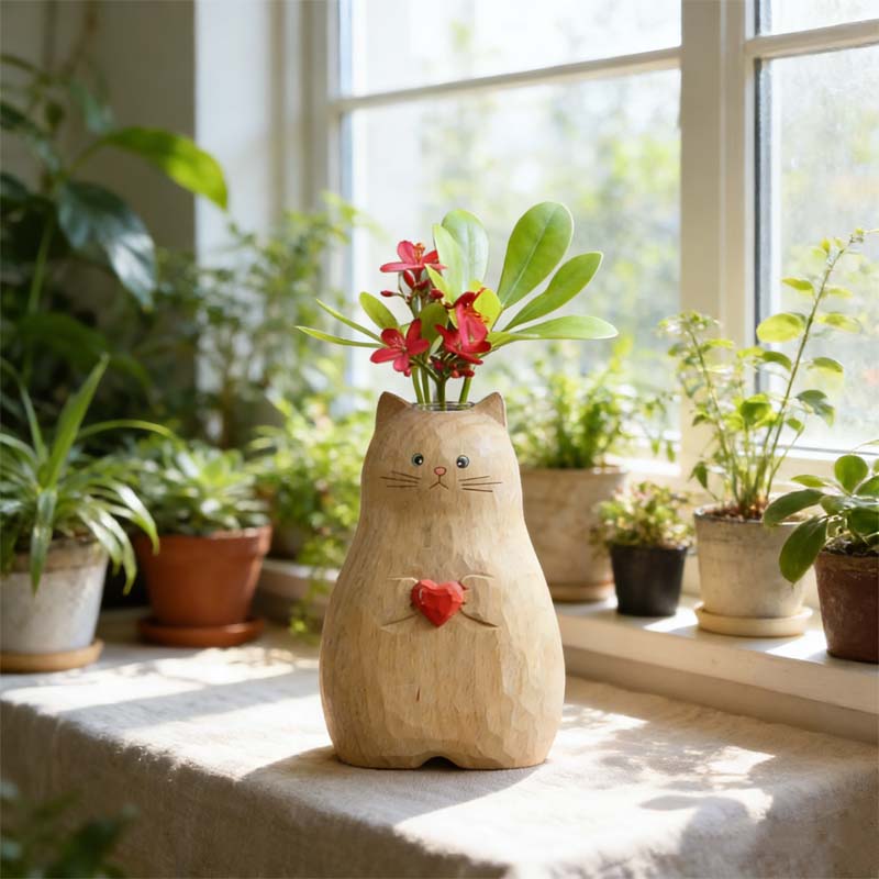 Chonky Cat-vas med hjärta