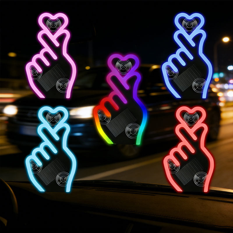 Bilmonterad hjärtformad LED-omgivningsbelysning