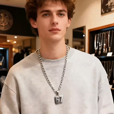 67 Number Pendant Necklace – Ett statement-smycke för alla fashionistas