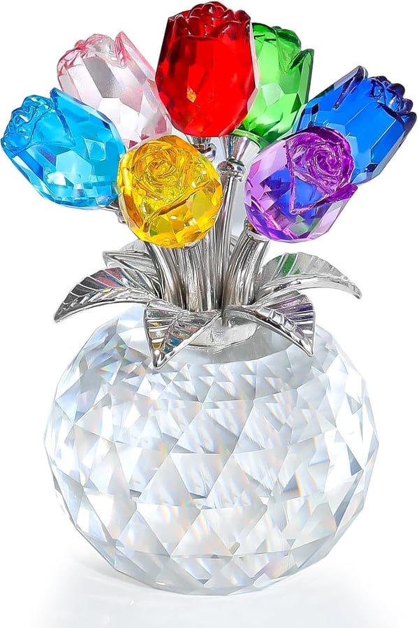 🌈✨ Kristallrosblommor - Kreativ heminredning ✨🌈