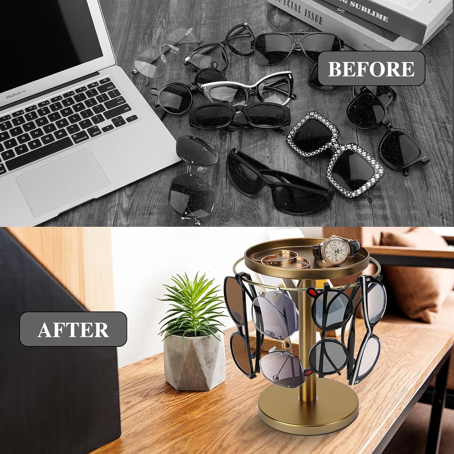 Rotierender Sonnenbrillen-Organizer