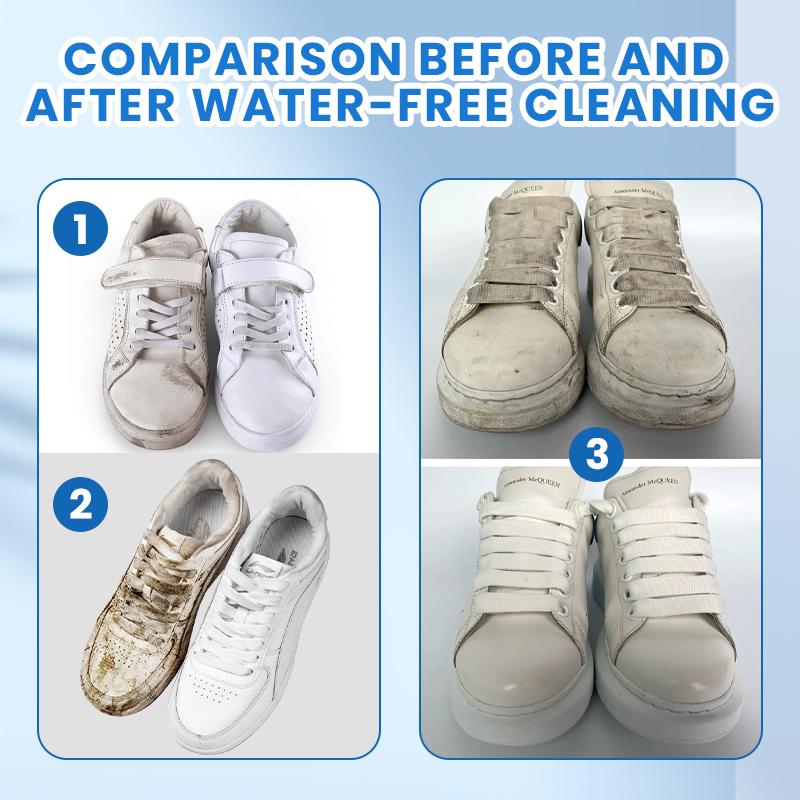 No-Wash Shoe & Leather Cleaner Cream – fläckborttagningsmedel med svamp, fungerar på sneakers, läder och bilinteriörer