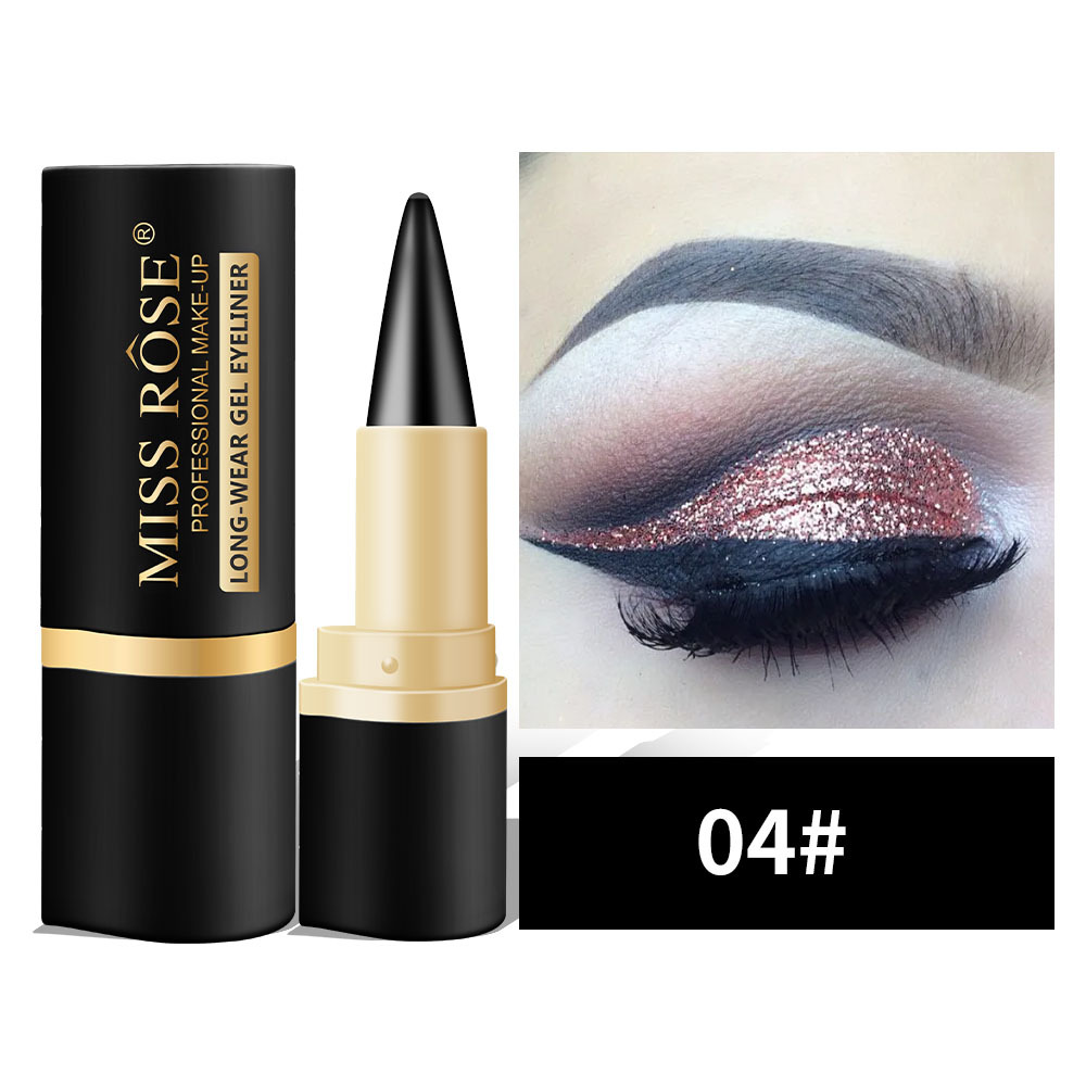 Naturlig svart, långvarig gel-eyeliner, vattentät, naturlig formula, säker och ofarlig, mild och lätt att ta bort.