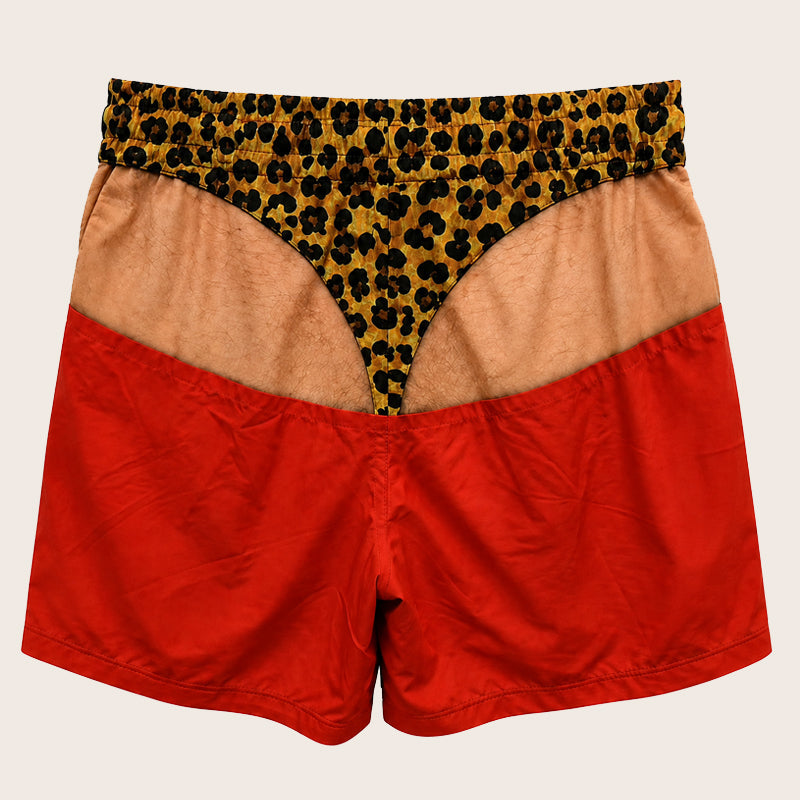 🩳 Strandshorts för män med leopardmönster