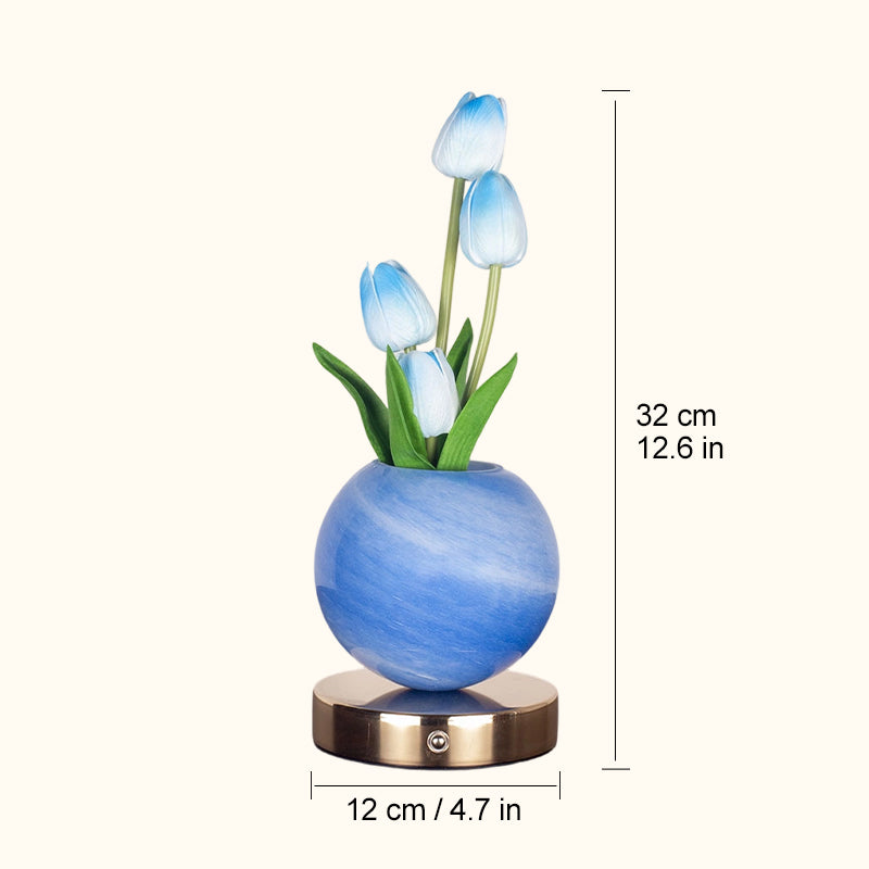 Dreamy Tulip Orchid Night Light Romantic Bedside Lamp