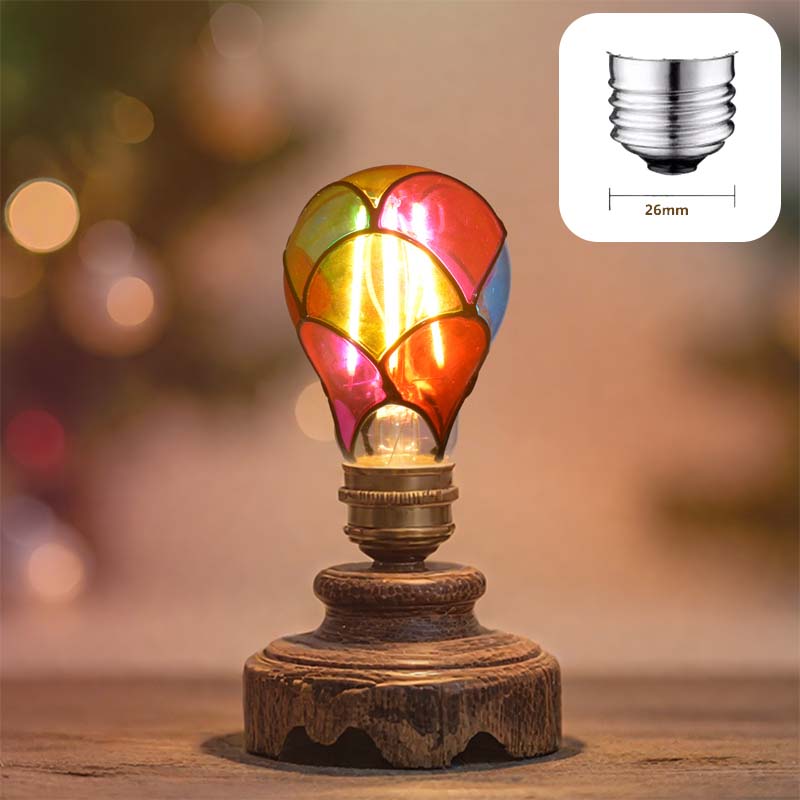 Handmålad DIY färgglad dekorativ glödlampa - festligt varmt LED-ljus 💡🎨