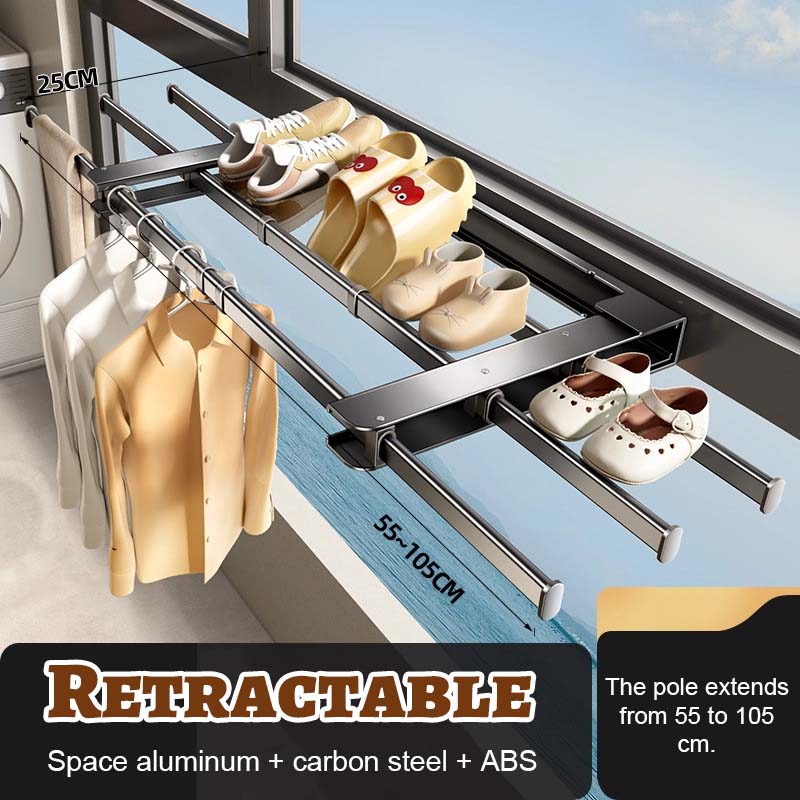 Vikbart justerbart torkställ för kläder 🌤