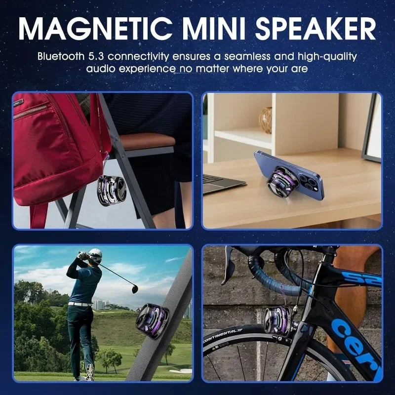 🔥Superdeal! 50% rabatt! - Trådlös bärbar högtalare med magnet