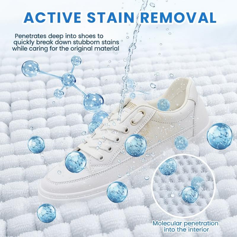 No-Wash Shoe & Leather Cleaner Cream – fläckborttagningsmedel med svamp, fungerar på sneakers, läder och bilinteriörer